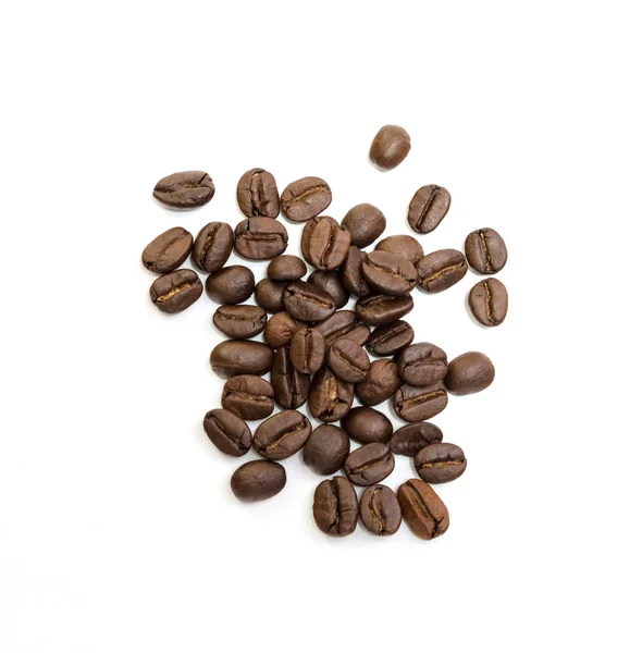 Coffee beans isolated on white background. Close up image. — Stock Photo, Image