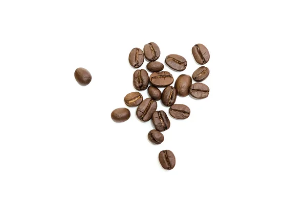 Coffee beans isolated on white background. Close up image. — Stock Photo, Image