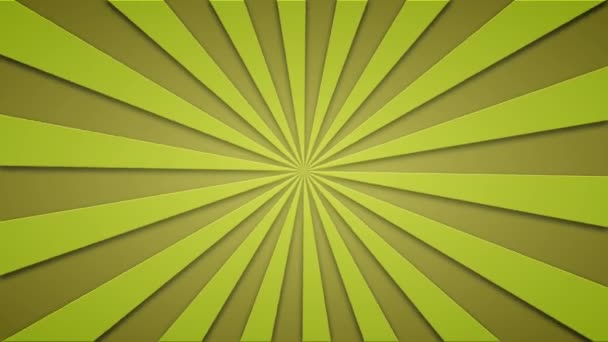 Footage animated background of yellow rotating beams. loopable 4k video. — Stock Video