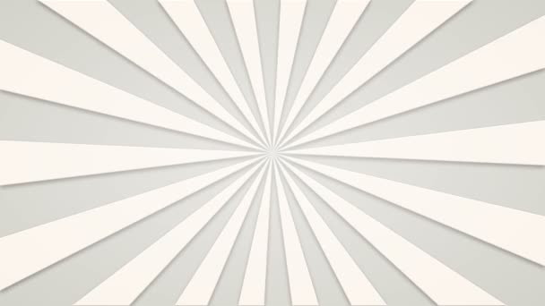 Footage animated background of white rotating beams. loopable 4k video. — Stock Video