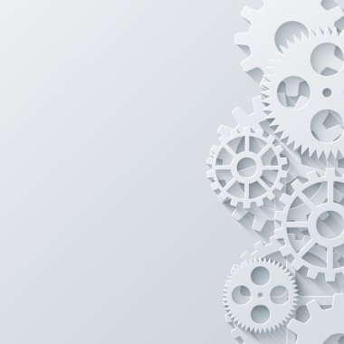 Vektör modern mekanizması endüstriyel kavramı. Teknoloji vites arka plan.