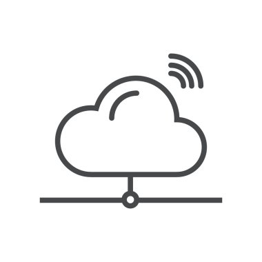 Vektör çağdaş ince çizgi simgesine beyaz