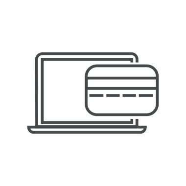 Vektör çağdaş ince çizgi simgesine beyaz