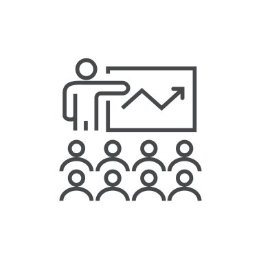 Vektör çağdaş ince çizgi simgesine beyaz