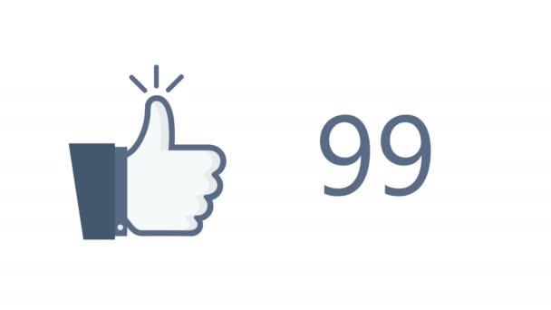 séquences modernes pouce vers le haut animation de la technologie. Comme une icône bleue. Vidéo 4K avec canal alpha .