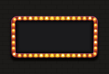 Vektör modern retro reklam panosu arka planı