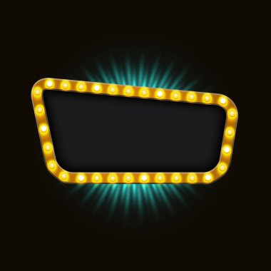 Vektör modern retro reklam panosu arka planı