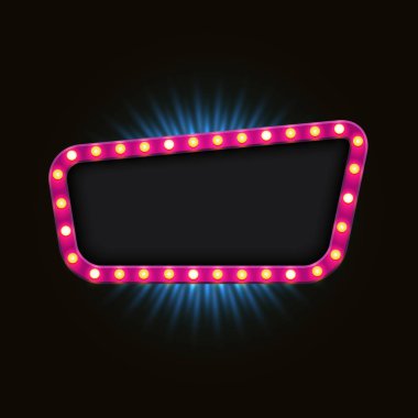 Vektör modern retro reklam panosu arka planı