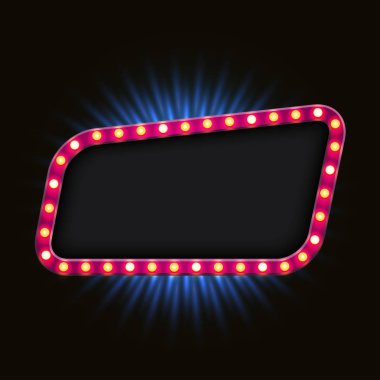 Vektör modern retro reklam panosu arka planı