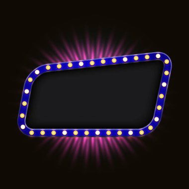 Vektör modern retro reklam panosu arka planı