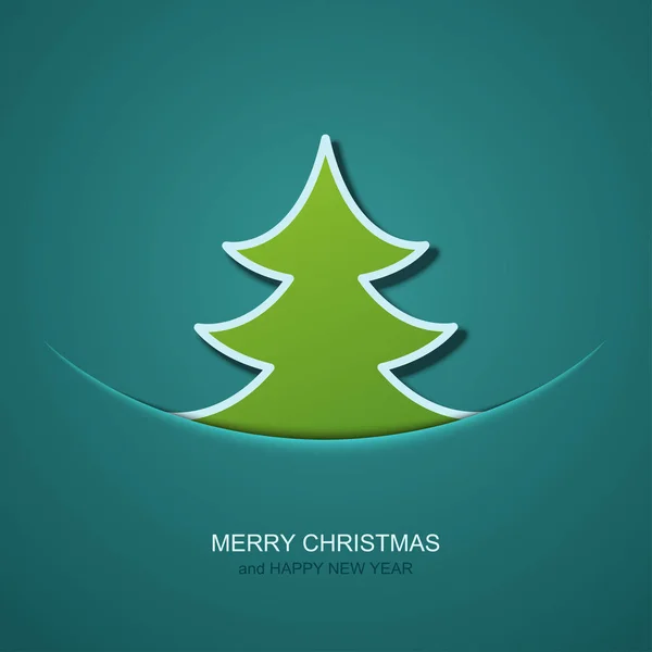 Vector modernen Weihnachtsbaum Hintergrund. Einladung zu Weihnachten oder frohem neuen Jahr. — Stockvektor