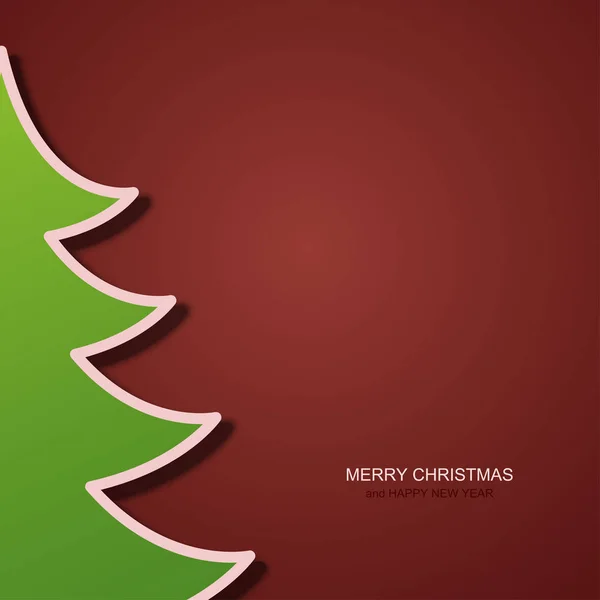 Vetor moderno fundo da árvore de Natal. Convite de Natal ou feliz ano novo. — Vetor de Stock