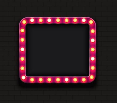 Vektör modern retro reklam panosu arka planı