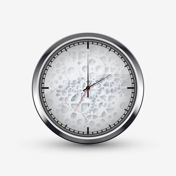 Vector icono de reloj moderno sobre fondo blanco — Vector de stock