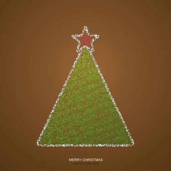 Vector de fondo moderno árbol de Navidad. Invitación de Navidad o feliz año nuevo. — Archivo Imágenes Vectoriales
