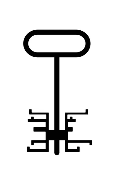 矢量现代复古黑键白底 — 图库矢量图片