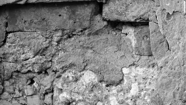 Materiał filmowy retro kamiennego muru tekstura tło. — Wideo stockowe