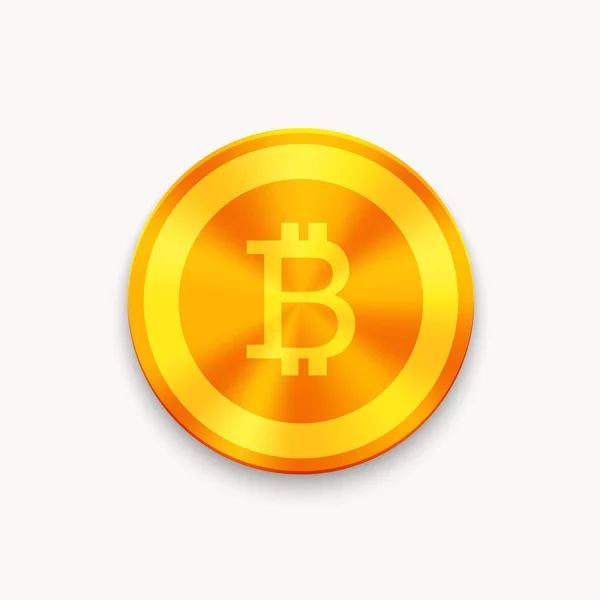 Vektor Bitcoin zukünftige Währung Coin. Blockchain-Ikone. — Stockvektor