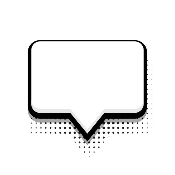 Vector modern halftone bubble speech icon on white background. — Stock Vector