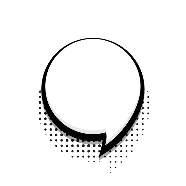 Vector de pictogram van de spraak van de zeepbel van de moderne halftoon op witte achtergrond. — Stockvector