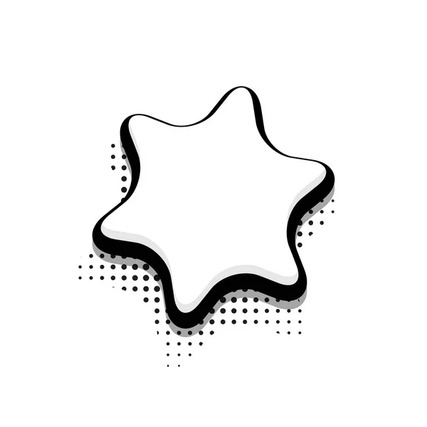 Vector modern halftone star icon on white background. — Stock Vector