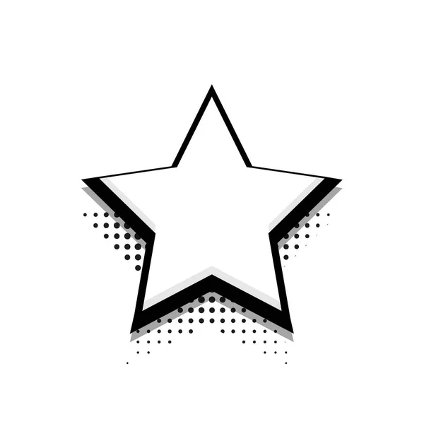 Vector moderno icono de estrella de medio tono sobre fondo blanco . — Vector de stock