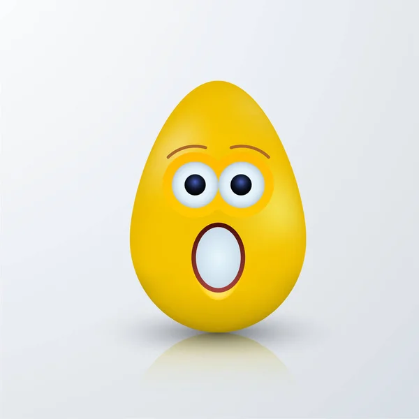 Vektor moderna påskägg emoji med skugga. — Stock vektor