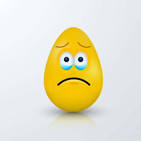 Modern Paskalya emoji yumurta vektör gölge ile. — Stok Vektör