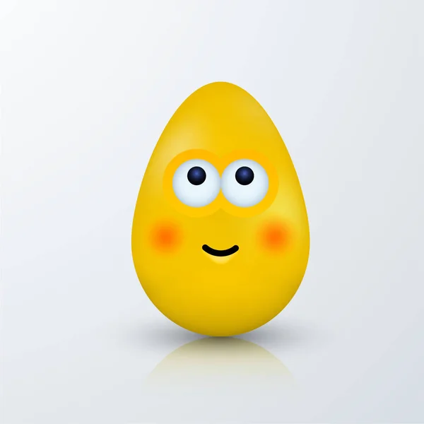 Vektor moderna påskägg emoji med skugga. — Stock vektor