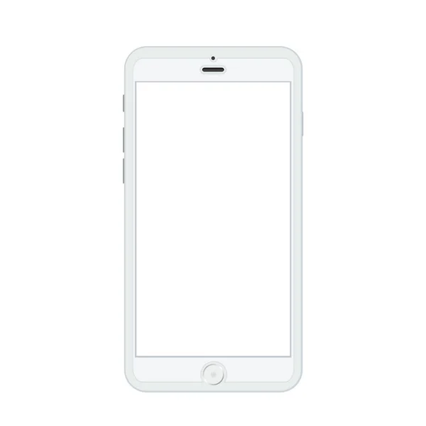 Vektor modern reális smartphone elszigetelt fehér — Stock Vector