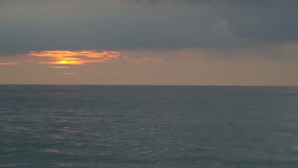 Footage solnedgång på havet — Stockvideo