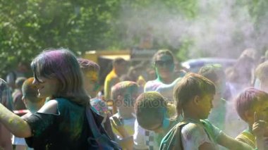 Samara, Rusya - 27 Mayıs 2017: Holi festival renk