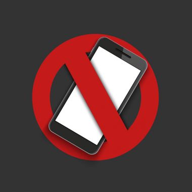 Modern işareti vektör - telefonu kapatın.