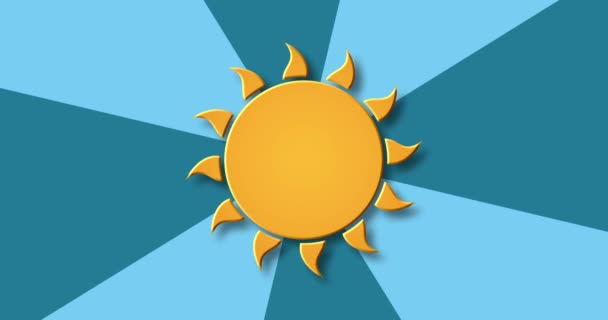 Modern rotation sun background. — Stock Video