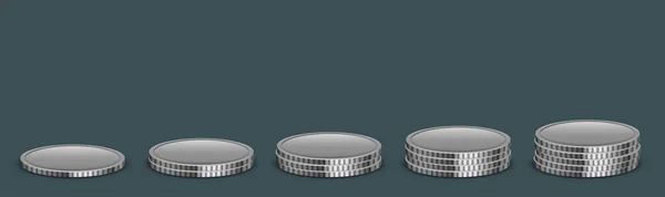 Vector monedas de dinero moderno icono en el fondo de la muestra . — Vector de stock