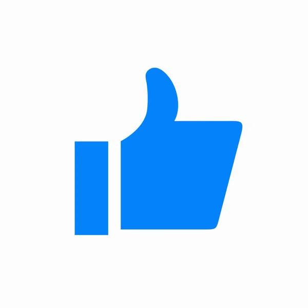 Vector modern thumbs up icon on white background. — Stock Vector