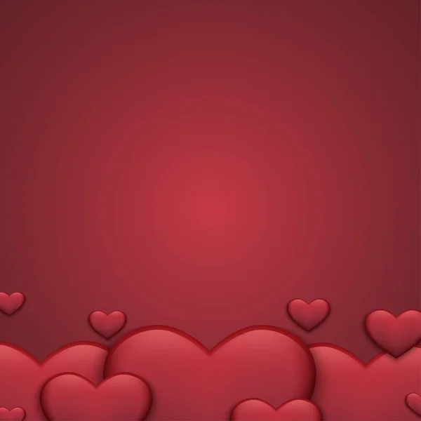 Vector moderno fondo de San Valentín rojo. Icono del corazón para el diseño . — Archivo Imágenes Vectoriales