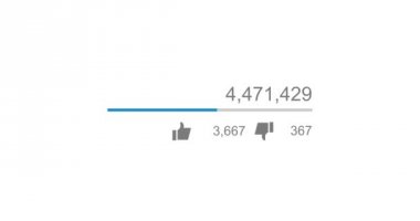 Animasyon video Sayısı sayacı sayacı hoşlandığı ve hoşlanmadığı şeyleri yakın-up. 4k video. Alfa mat ile animasyon.