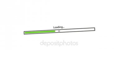 animasyon - modern yeşil döndürme yükleme çubuğu beyaz arka plan üzerinde. Alfa mat ile görüntüleri.