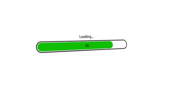 Modern green loading bar on white background — Stock Photo, Image