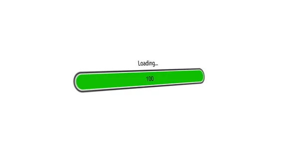 Modern green loading bar on white background — Stock Photo, Image