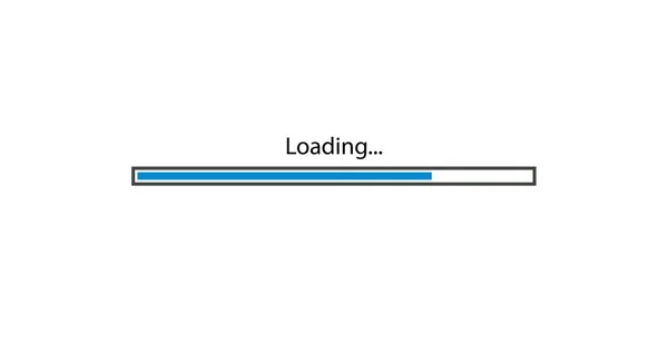ベクトルが白い背景の青いローディングバーを現代 — ストックベクタ