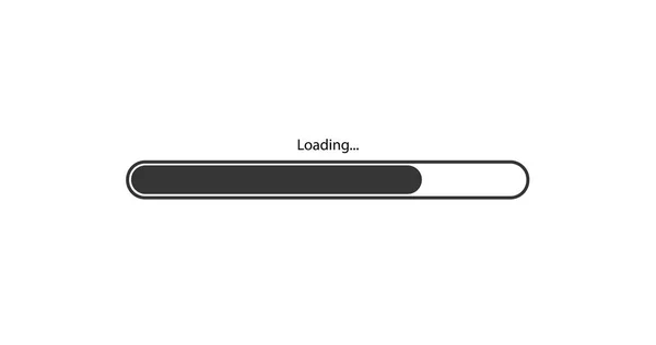 Vetor moderno barra de carregamento preto no fundo branco —  Vetores de Stock
