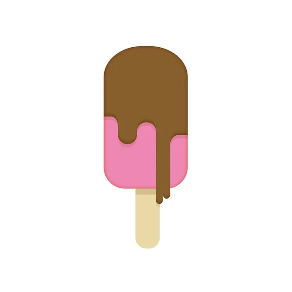 Helado moderno vectorial aislado en blanco . — Vector de stock