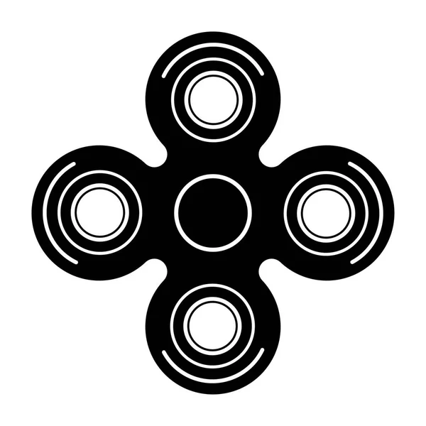 Vector moderno spinner icono negro sobre fondo blanco. Logo símbolo. — Archivo Imágenes Vectoriales