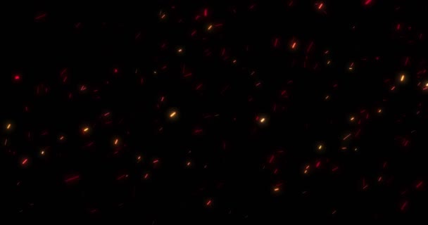 Animazione scintille volanti da un falò da vicino . — Video Stock