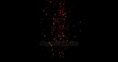 bir kamp ateşi uçan animasyon kıvılcım