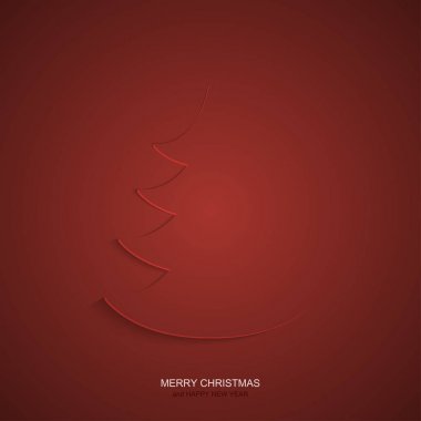 Modern Noel ağacı arka planında vektör. Xmas daveti ya da mutlu yıllar.