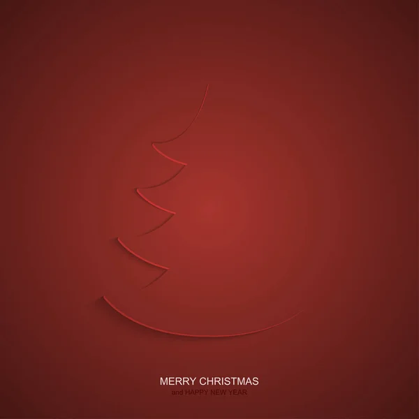 矢量现代圣诞节树的背景。圣诞或新年快乐的请柬. — 图库矢量图片