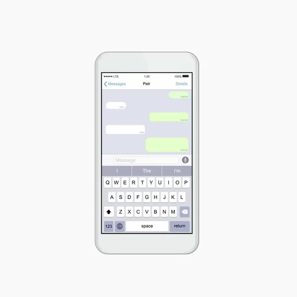 Vector modern chatvenster. Ontwerp van sociaal netwerkconcept. — Stockvector